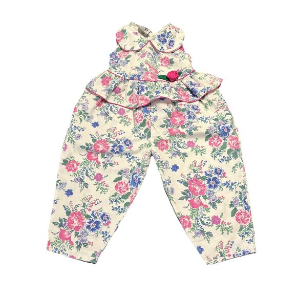 Cuties By Judy One Piece Romper,Size 2 Floral Vintage Great Condition - Picture 1 of 10